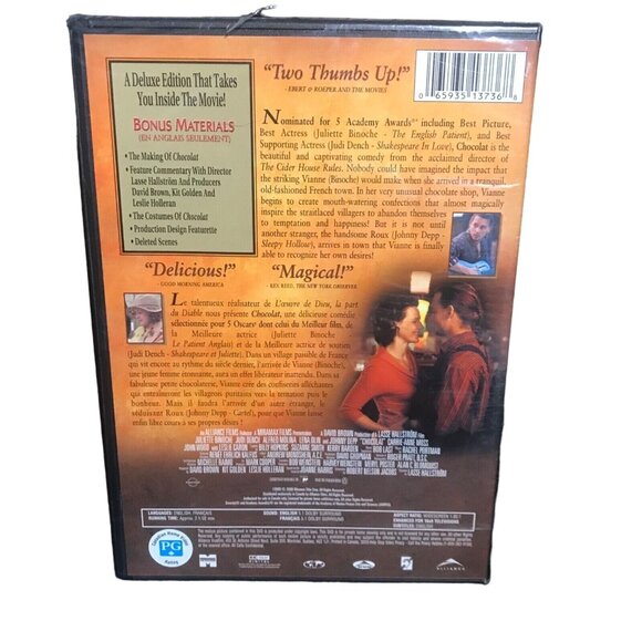 BRAND NEW SEALED CHOCOLAT DVD COLLECTOR'S SERIES WIDESCREEN - Picture 2 of 3